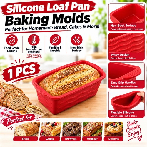 Silicone loaf tin non - 2x,
