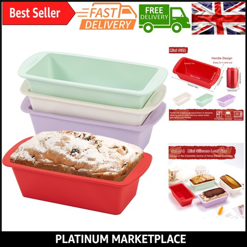 4pack silicone loaf tins - loaf,