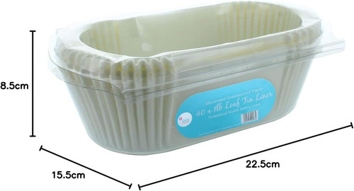 Loaf tin liners 1lb pack - tin, 40