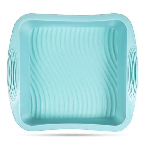 Sky blue silicone cake - silicone, tin