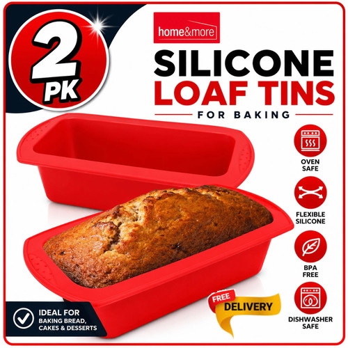 Pack silicone loaf tins - loaf, 2lb